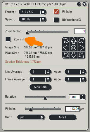 Zoom region